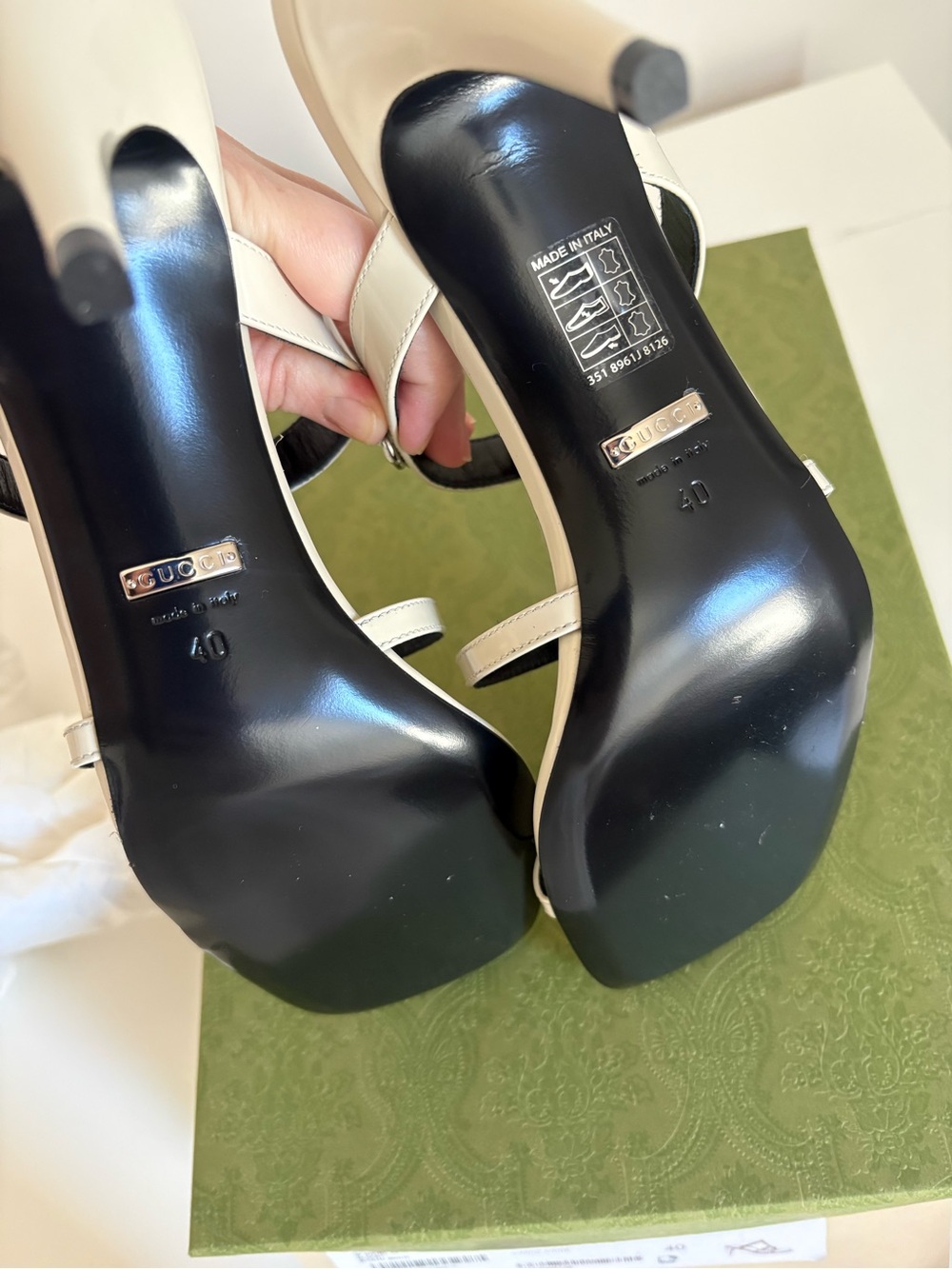 GUCCI Patent Leather Horsebit Strap High Heel Sandals NEW Size 40 / US 10 - Picture 8 of 8